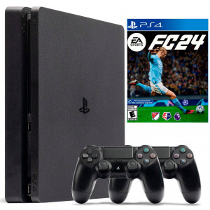 Б.У. Sony Playstation 4 Slim 500Gb + FC24 + Dualshock 4
